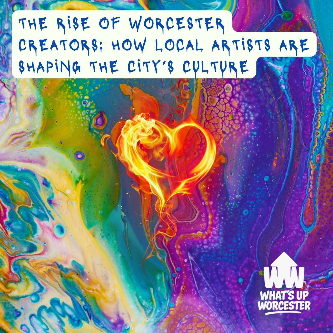 Black Red Yellow Dark Fire Heart Album Cover